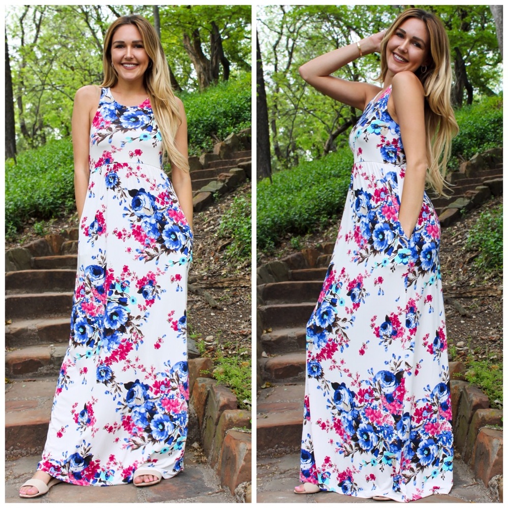 CLEARANCE Floral Print Maxi Dress